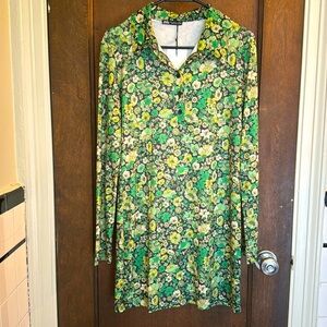 Zara long sleeve mini dress